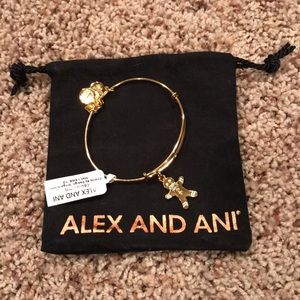 Alex and Ani Gingerbread Man Bracelet